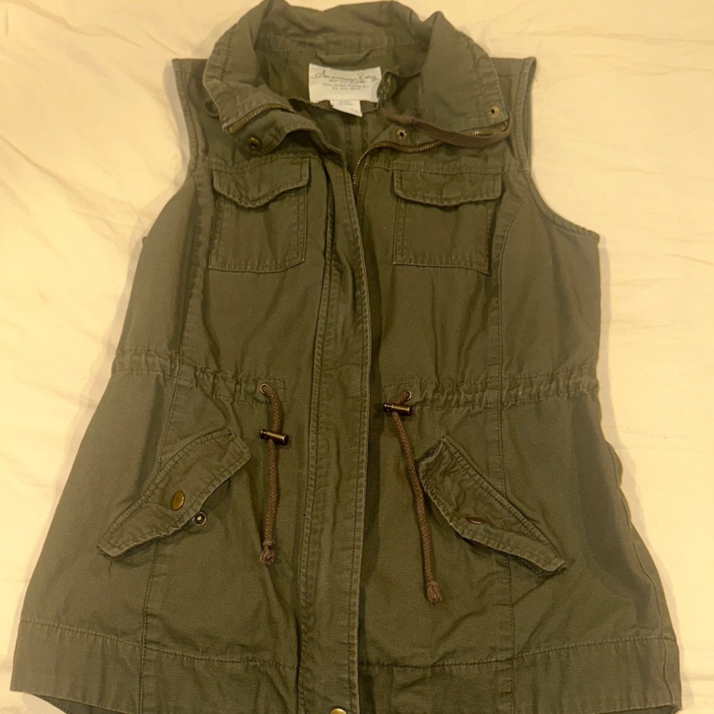 American Rag Women's Olive Green Utility Vest